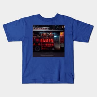 Cyberpunk Tokyo Ramen Food Truck Kids T-Shirt